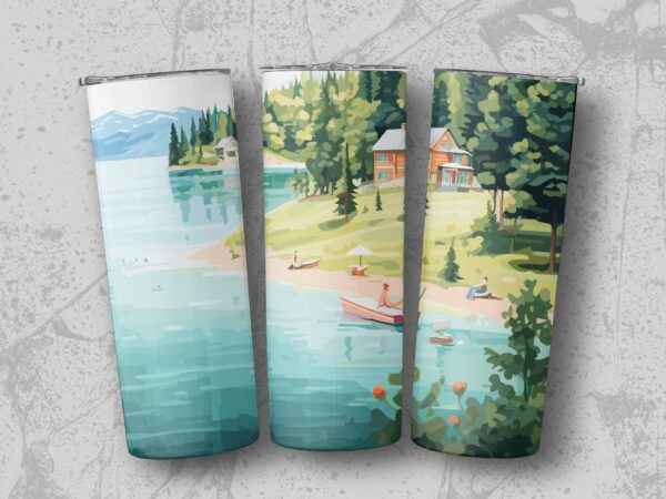Serene Lakeside Cabin with Boating and Fishing Tumblers