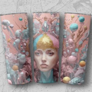 Vibrant Artistic Fantasy Landscape Design Tumblers