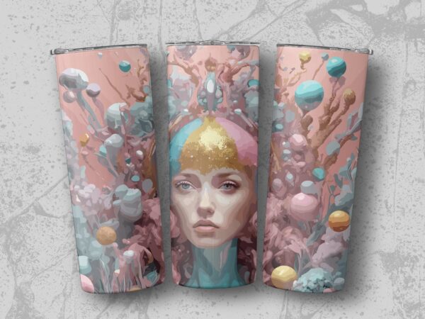 Vibrant Artistic Fantasy Landscape Design Tumblers