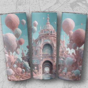 Enchanting Fantasy Castle Surrounded by Nature Tumblers