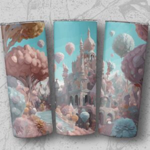 Stunning Fantasy Castle Scene Printed Tumblers