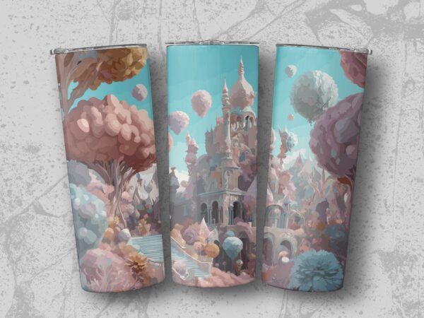 Stunning Fantasy Castle Scene Printed Tumblers