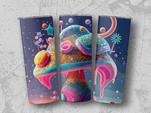 Fantasy Mushroom Night Scene Design Tumblers